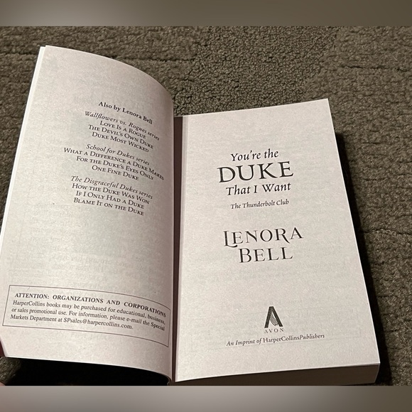 *6 for $10!* You’re the Duke That I Want (The Thunderbolt Club) by Lenora Bell - Picture 6 of 8